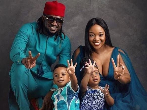 Paul Okoye with his wife and kid