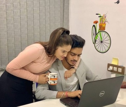 Rachit Rojha and Sibbu editing a video