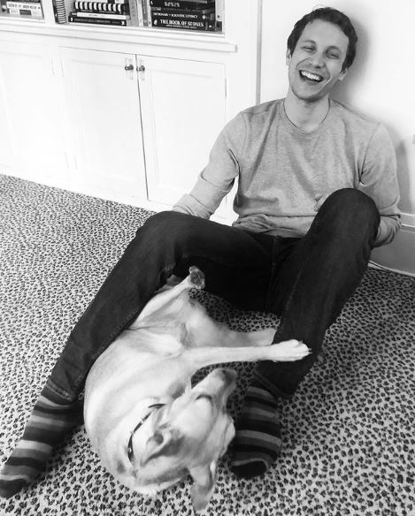Rosen with his pet dog