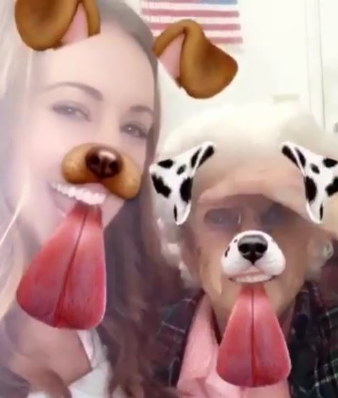 Samantha Cope with her granny