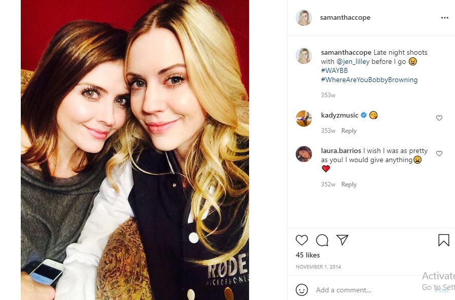 Samantha Cope's first Instagram post