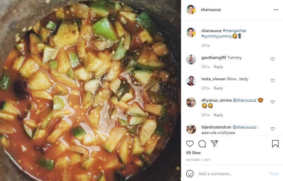 Saranya Sasi loves cooking