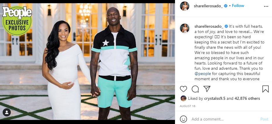Sharelle Rosado is expecting a baby daughter with fiancé Chad Johnson