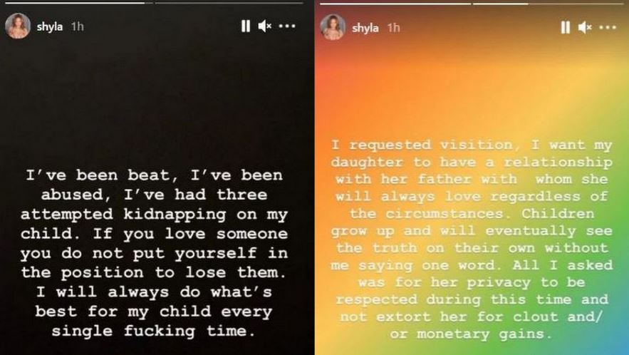 Shyla Walker's Instagram story