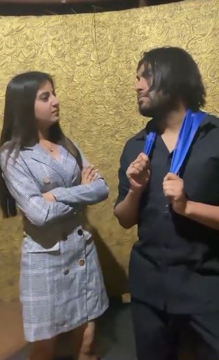 Simar Doraha with his coactress Jasmine Kaur