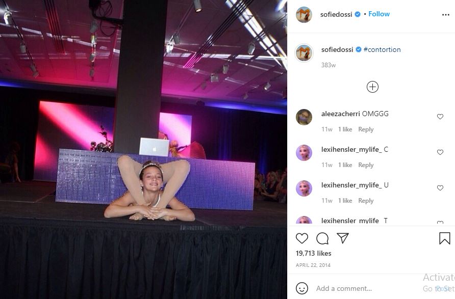Sofie Dossi's first Instagram post