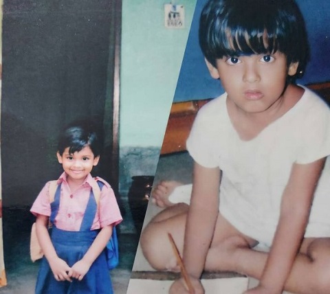 Some childhood photographs of Arunita Kanjilal
