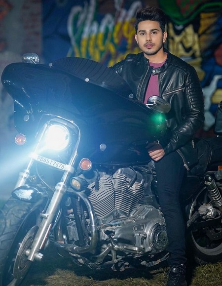Sunny Chopra riding a bike
