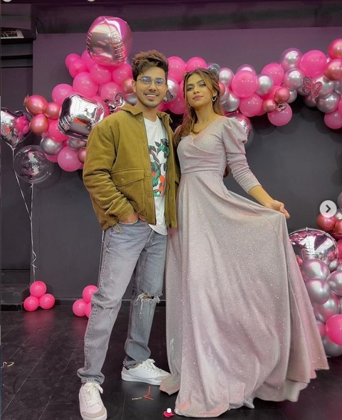 Sunny Chopra with the famous influencer Nagma Mirajkar