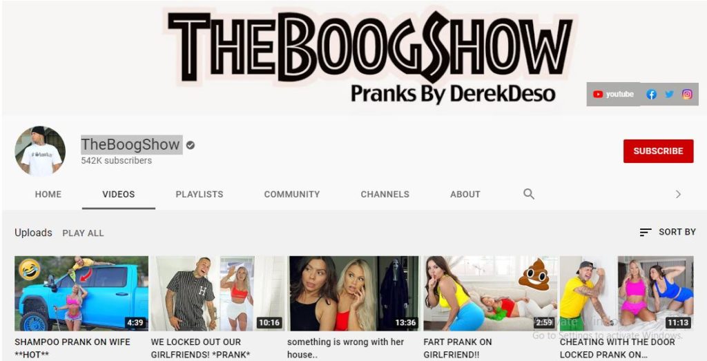 TheBoogShow channel by Derek