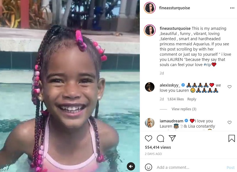 Turquoise Miami shared an emotional for her daughter Lauren Maxwell on July 31, 2021