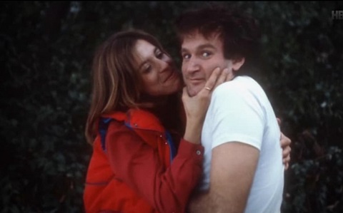 Valerie Velardi and Robin Williams in their youth
