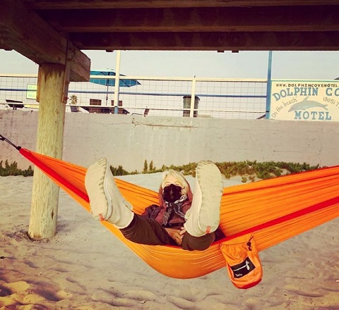 Valerie Velardi chilling at Pismo Beach Pier