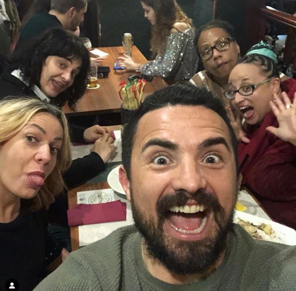 Viviana Masini enjoying with her friends