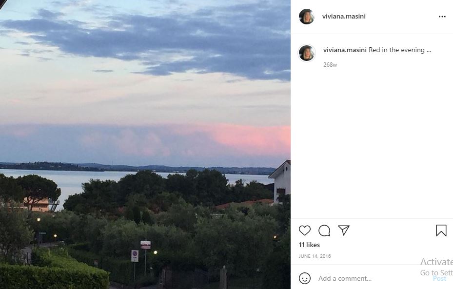 Viviana Masini's first Instagram post