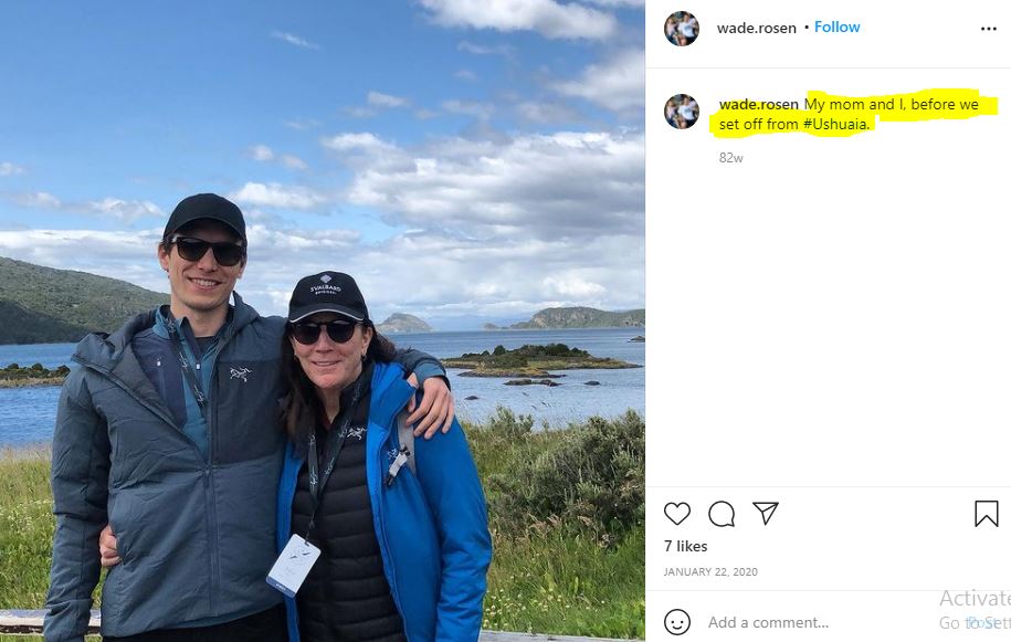 Wade Rosen with his mother