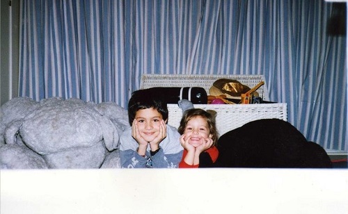 A childhood picture of Chino Darin with his sister Clara Darin