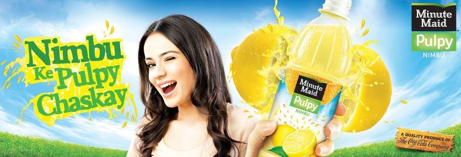 Alyzeh Gabol appeared in Minute Maid commercial