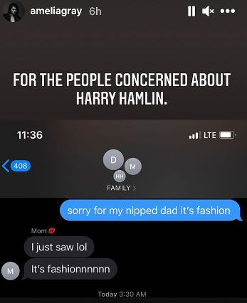 Amelia Hamlin apologizes to dad for her Naked Dress