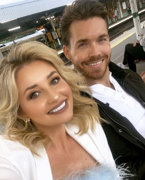 Amy Hart with her boyfriend Sam Rason
