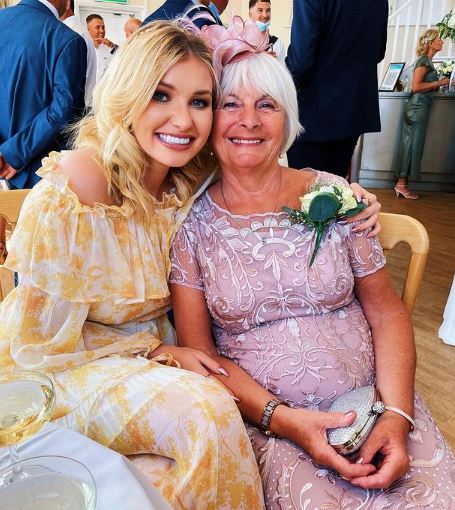 Amy Hart with her grandmother