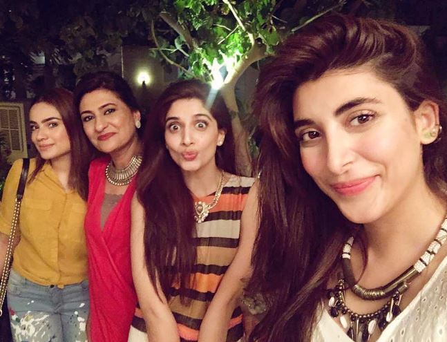 An old photo of Alyzeh Gabol with her friends