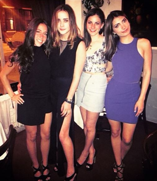 An old photo of Naomi Biden with her college friends