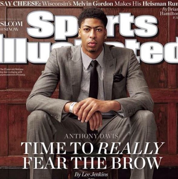 Anthony Davis on the cover page of Sports Ilustrated magazine
