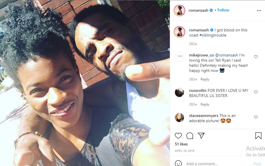 Ashley Romans with her sibling