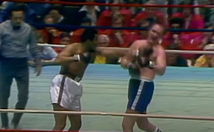Aziz Ali during boxing match