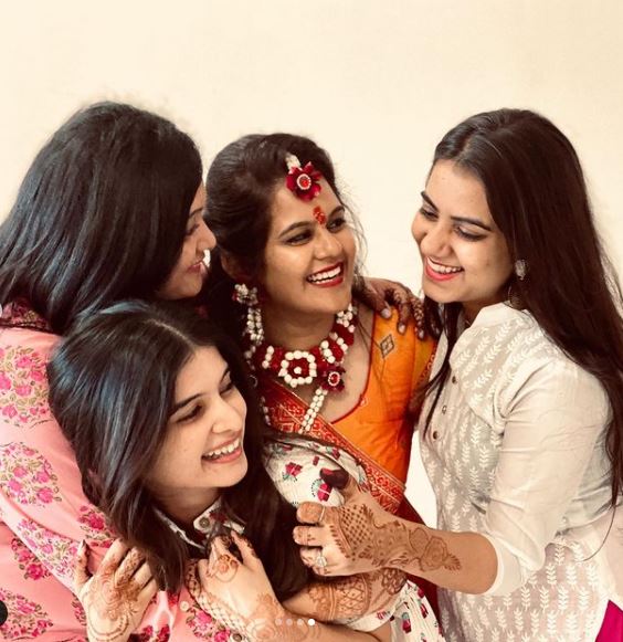 Bhavika Sharma with her sisters Kirti Sharma, Divya Sharma and Dipika Sharma.