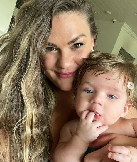 Brittany Cartwright with her baby