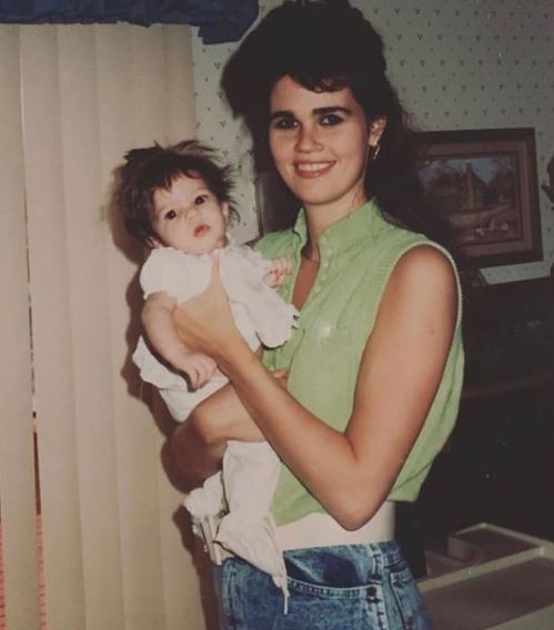 Childhood image of Brittany Cartwright with her mom
