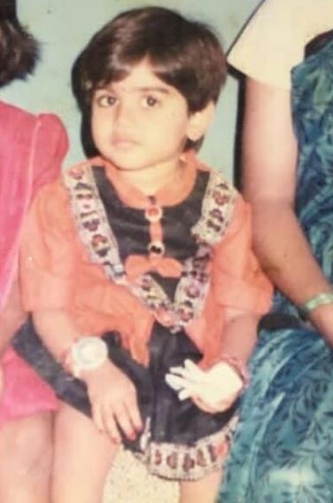 Childhood photo of Mira Jagannath