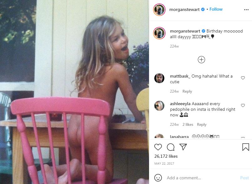Childhood photo of Morgan Stewart
