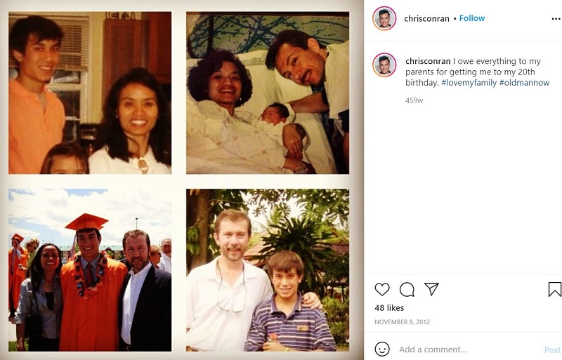 Chris Conran shared a picture of his father and mother