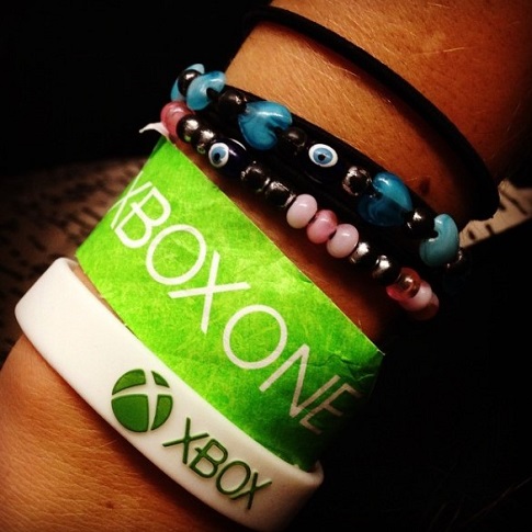Clare Siobhan with her XBOX bracelets in 2014