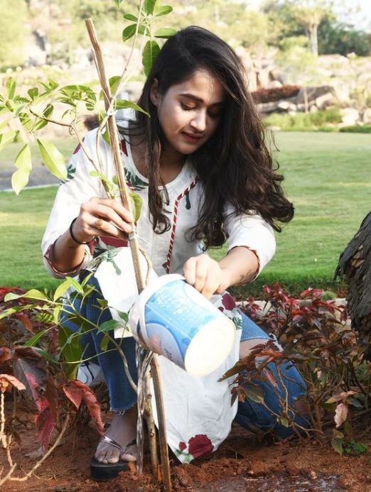 Deepthi Sunaina likes to grow plants