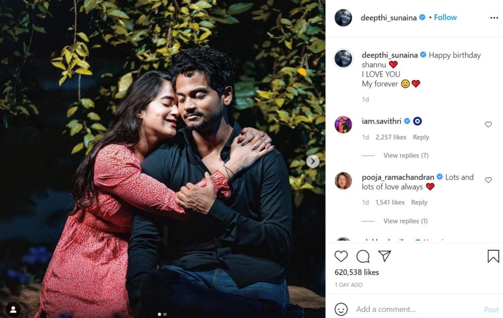 Deepthi Sunaina wished Shanmukh Jaswanth Kandregula on his birthday