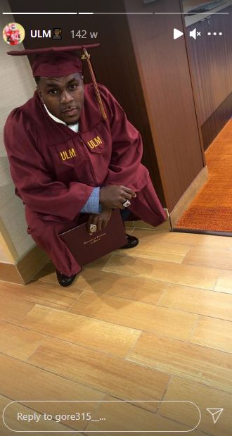Derrick Gore completed his graduation