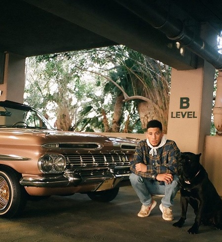 Devin Booker with his two favorites