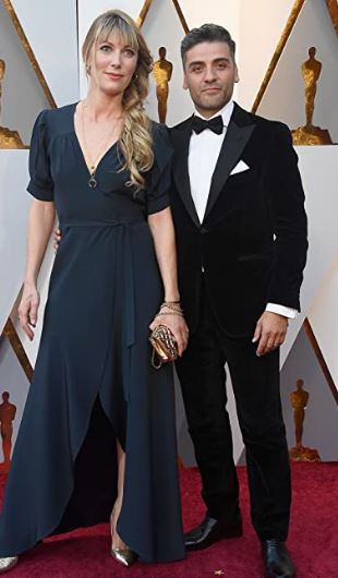Elvira Lind with her husband Oscar Isaac