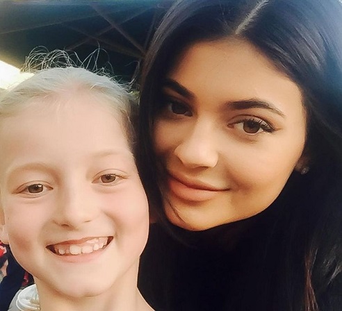 Emily Dobson with Kylie Jenner in Calabasas, California