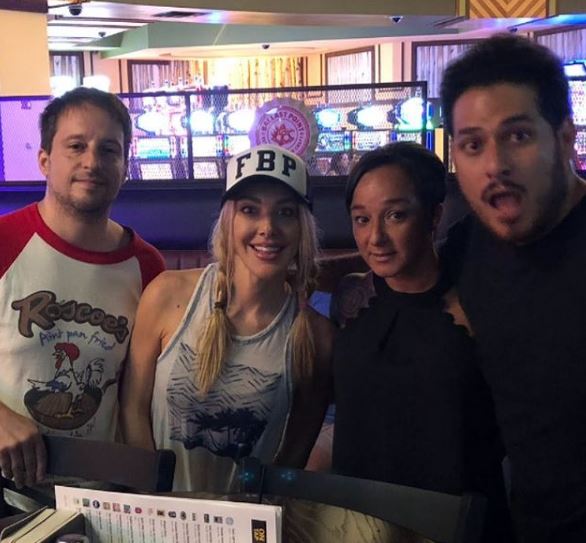 Enrico Colangeli with Kate Quigley and friends