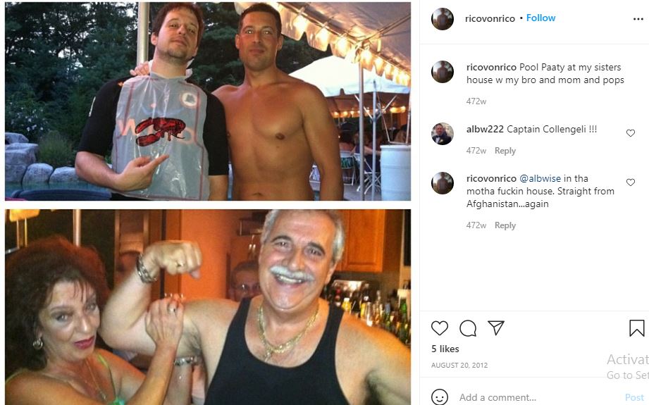 Enrico Colangeli's brother and parents