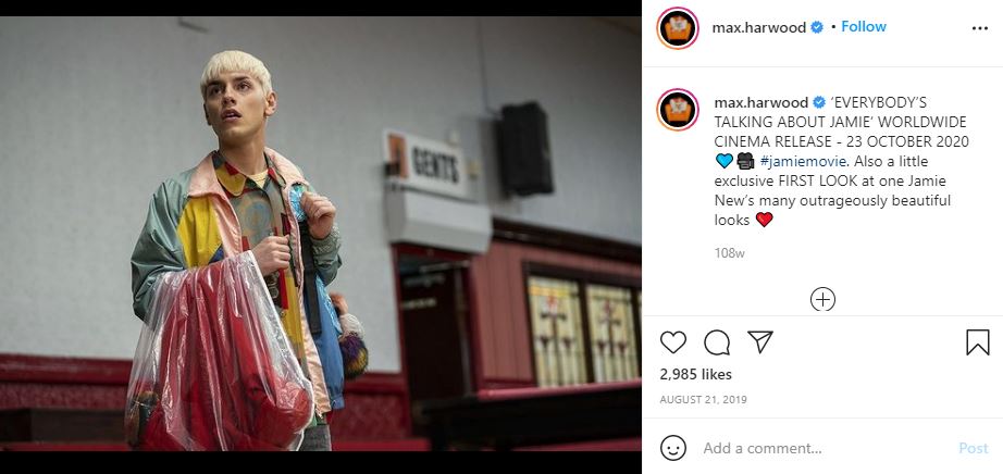 First Instagram post of Max Harwood