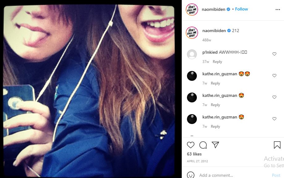 First Instagram post of Naomi Biden