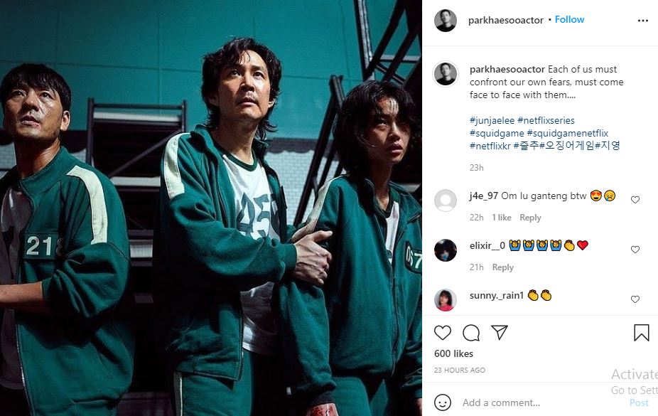 First Instagram post of Park Hae-soo