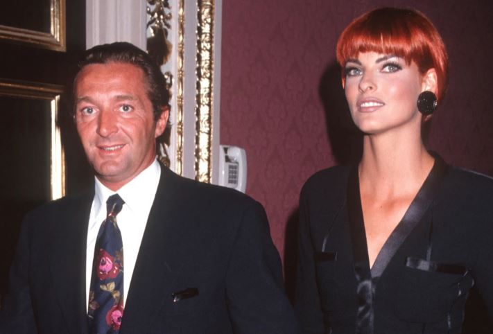Gerald Marie with his wife Linda Evangelista