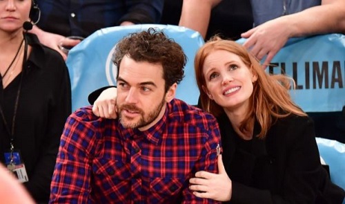 Gian Luca Passi de Preposulo and Jessica Chastain were seen watching Los Angeles Lakers Vs. New York Knicks game at Madison Square Garden on February 6, 2017